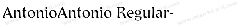AntonioAntonio Regular字体转换